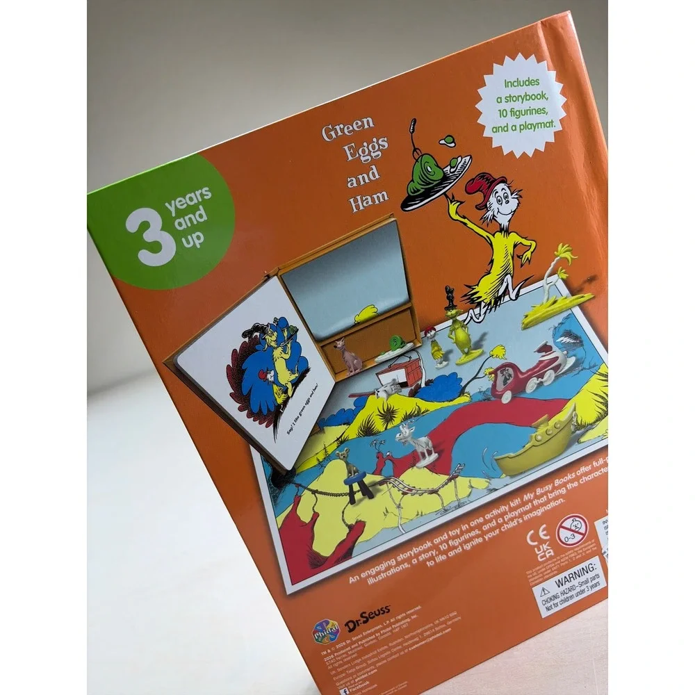 Dr Seuss Green Eggs and Ham My Busy Books 10 Figurines Playmat Storybook Set